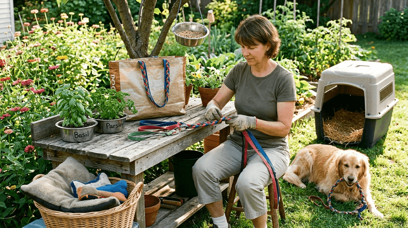 Recycling pet supplies and items for environmental sustainability.