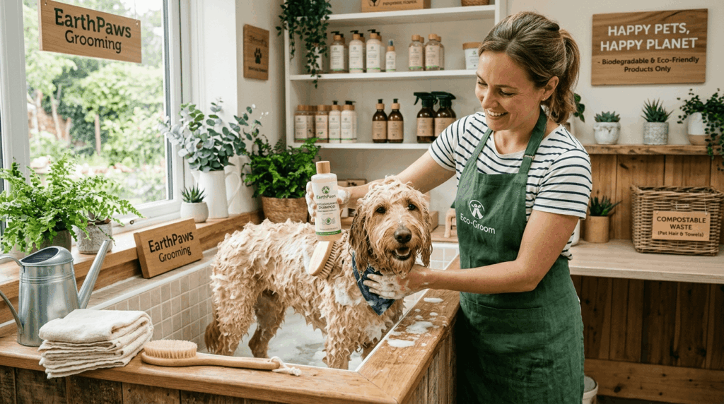 Biodegradable eco-friendly dog grooming products and supplies
