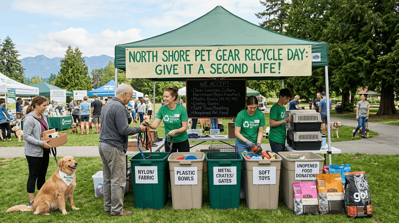 Recycling and repurposing pet gear and equipment sustainably