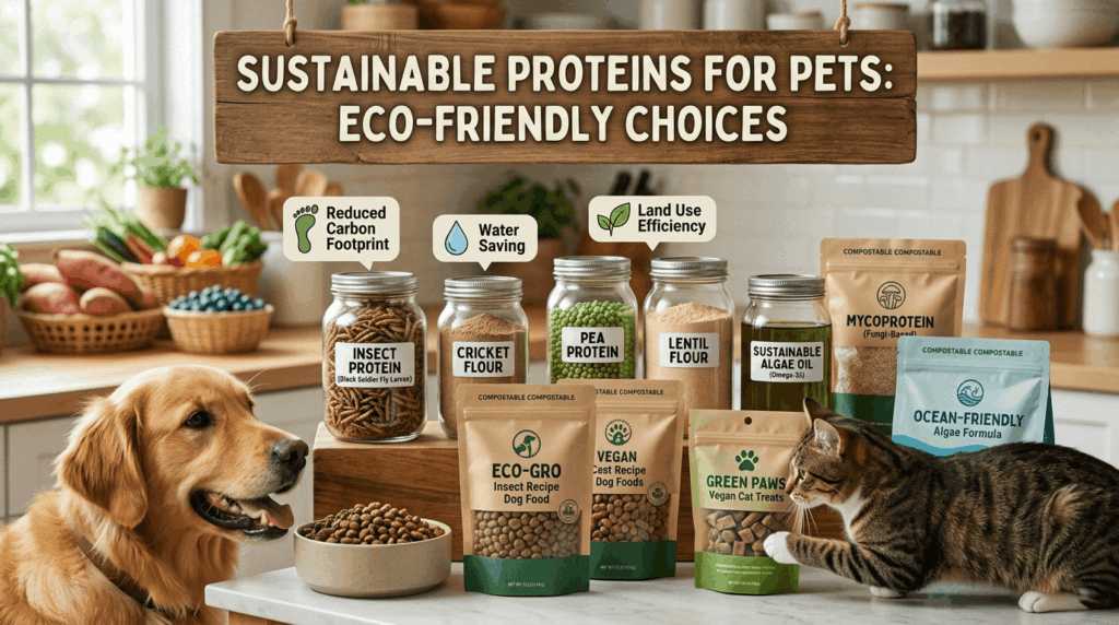 Sustainable protein sources and ingredients for eco-friendly pet food