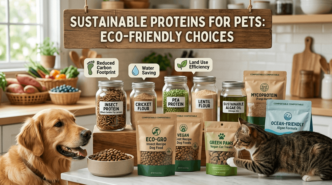 Sustainable protein sources and ingredients for eco-friendly pet food