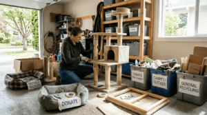 Recycling pet furniture responsibly with eco-friendly disposal.