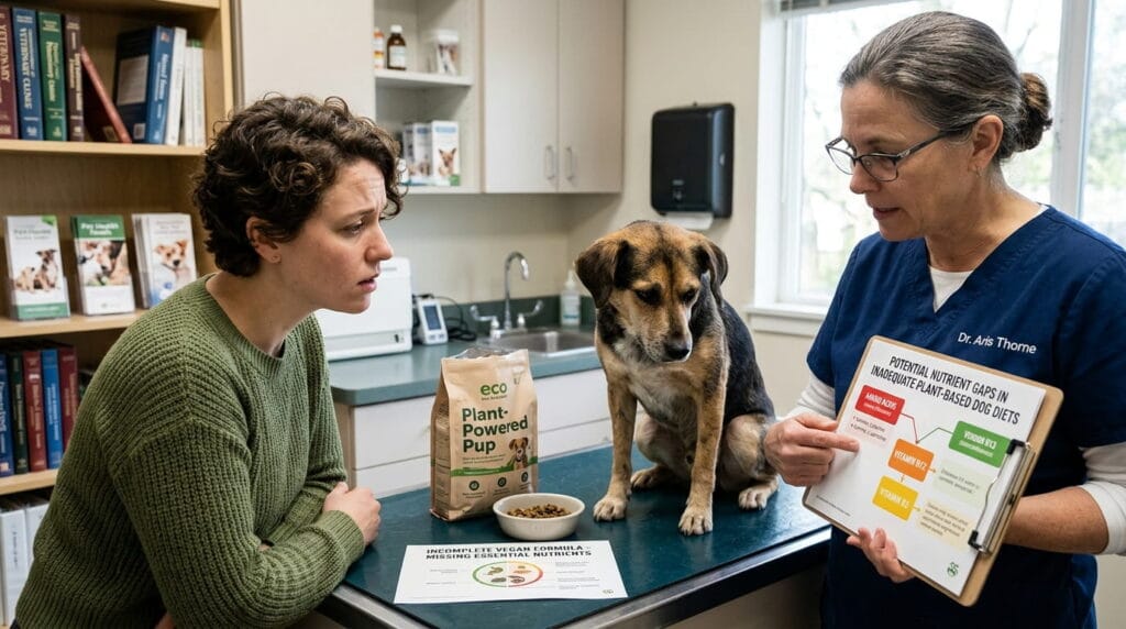 Incomplete eco dog diets with nutritional deficiency concerns and vet consultation