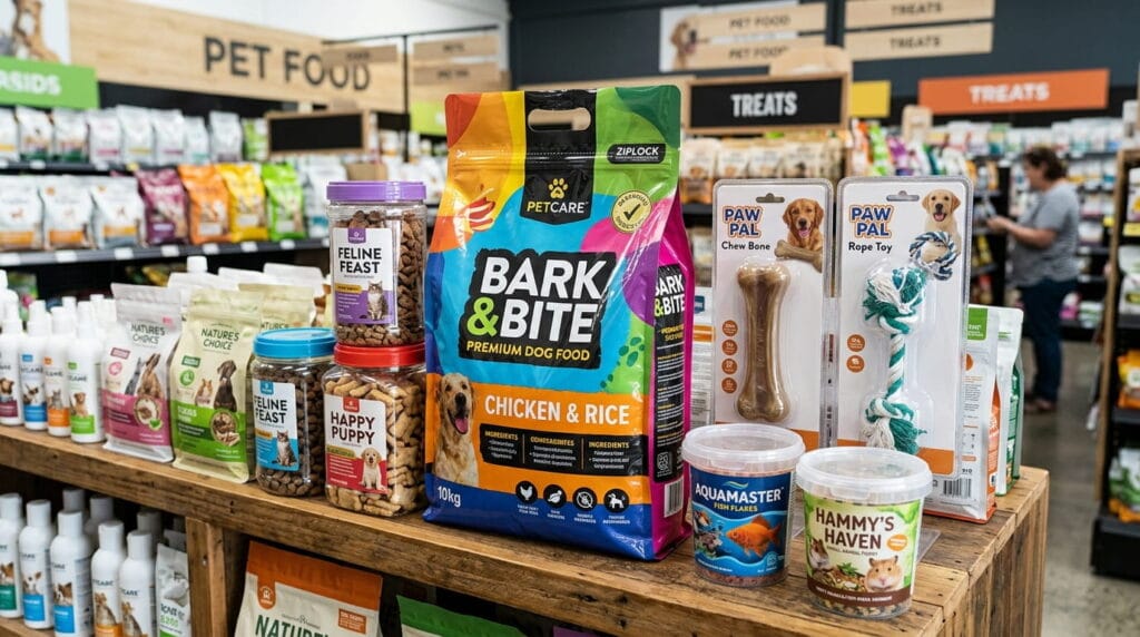 Plastic pet packaging with environmental waste concerns and packaging materials